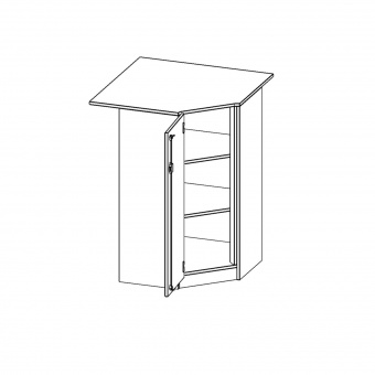 Innenecke als Schrank, 3 OH, Für 60cm tiefe Schrankwände,  links, B/H/T 90x118x90cm 